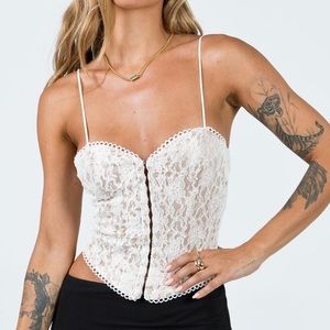 White lace corset tank princess polly